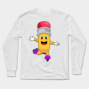 Pencil Inline skating Roller skates Long Sleeve T-Shirt